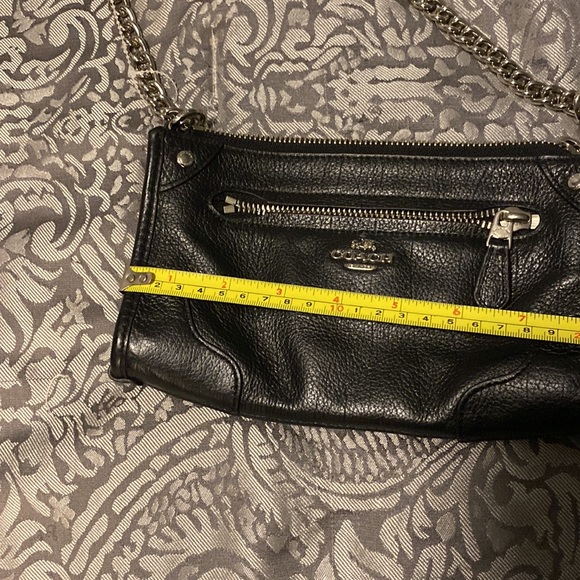 Coach Mickie crossbody, black grain leather and silver hardware - Picture 9 of 10